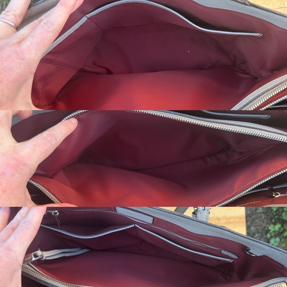 Project Bag! Bally Supra Light Gray Leather and Suede Tote - Picture 8 of 16